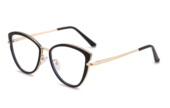 Kính Chống Ánh Sáng Xanh Gọng Kim Loại Mắt Mèo